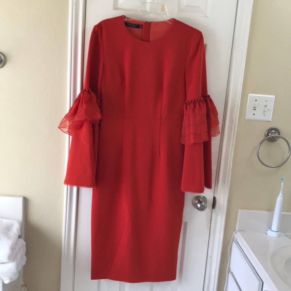 MODchic fully lined long sleeve dress with back zipper. NWT